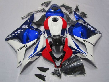 Best 2009-2012 Honda CBR600RR Motorcycle Fairings - White Red Blue Dream UK