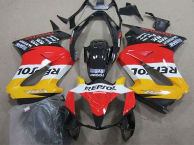 Best 2002-2013 Honda VFR 800 Motorcycle Fairings - Yellow White Red Glossy Black Repsol UK