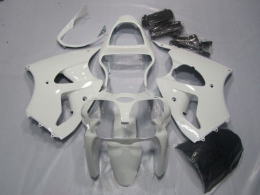 Best 2000-2002 Kawasaki ZX6R Motorcycle Fairings - White UK