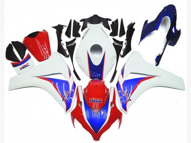 Best 2008-2011 Honda CBR1000RR Motorcycle Fairing Kits - White Blue Red HRC UK