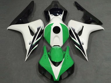 Best 2006-2007 Honda CBR1000RR Motorcycle Fairings - White Green Glossy Black UK