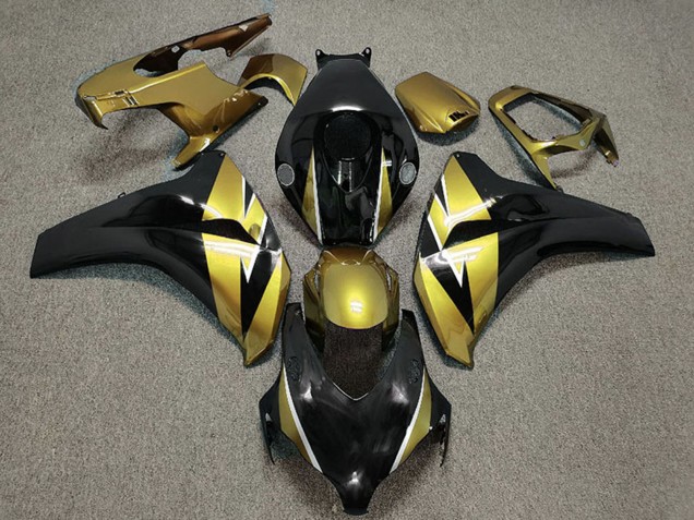 2008-2011 Honda CBR1000RR Motorcycle Fairing - Gold Glossy Black UK