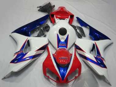 Best 2006-2007 Honda CBR1000RR Motorcycle Fairings - White Red Blue HRC OEM Style UK