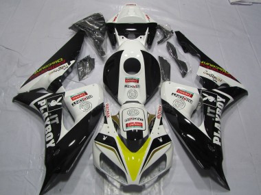 Best 2006-2007 Honda CBR1000RR Motorcycle Fairings - White Yellow Red Glossy Black Denso PlayBoy UK