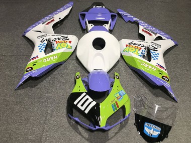 Best 2006-2007 Honda CBR1000RR Motorcycle Fairings - White Blue Green Glossy Black Toy Story UK