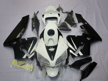 Best 2005-2006 Honda CBR600RR Motorcycle Fairings - White Glossy Black UK