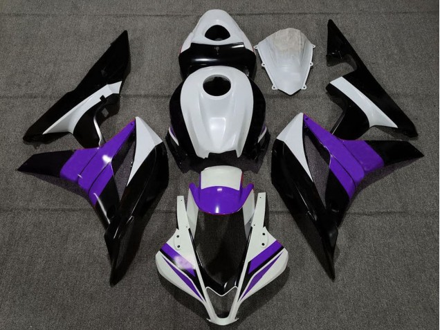 2007-2008 Honda CBR600RR Motorcycle Fairings - White Purple Glossy Black UK
