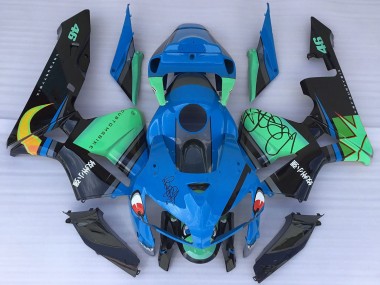 Best 2005-2006 Honda CBR600RR Motorcycle Fairings - Blue Green Black Shark UK
