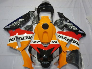 Best 2003-2004 Honda CBR600RR Complete Motorcycle Fairing Kits - Orange White Red Glossy Black Repsol UK