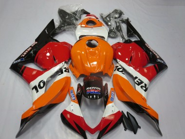 Best 2009-2012 Honda CBR600RR Motorcycle Fairings - Orange White Red Glossy Black Repsol HRC UK