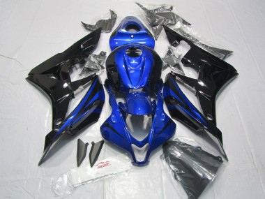 Best 2007-2008 Honda CBR600RR Motorcycle Fairing Kits - Blue Glossy Black UK