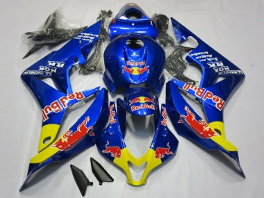 Best 2007-2008 Honda CBR600RR Motorcycle Fairings - Blue Yellow Red Bull UK