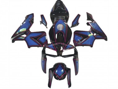 Best 2005-2006 Honda CBR600RR Motorcycle Fairings - Deep Blue Pink Outline UK