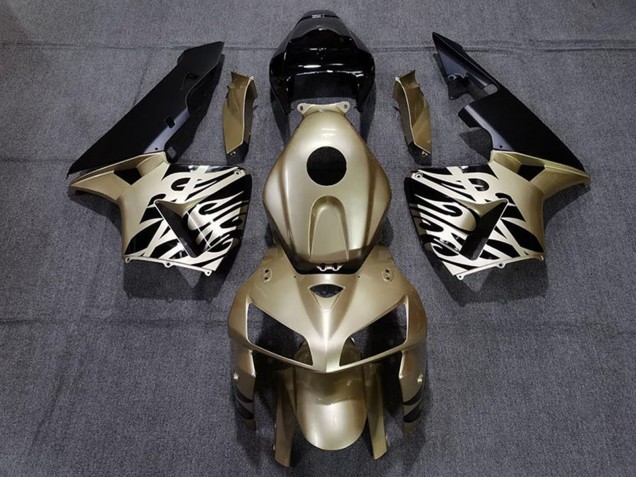 2005-2006 Honda CBR600RR Motorcycle Fairings - Gold Black White UK