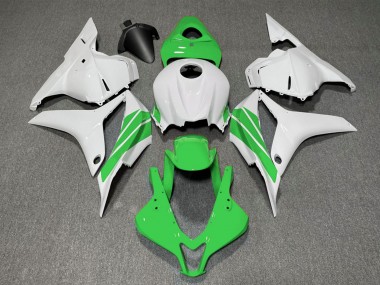 Best 2009-2012 Honda CBR600RR Motorcycle Fairings - White Green Stripe UK
