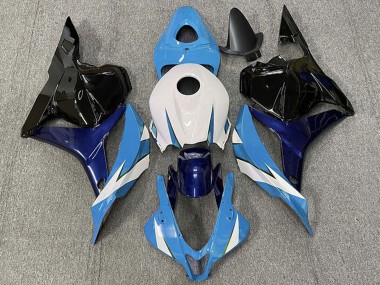 Best 2009-2012 Honda CBR600RR Motorcycle Fairing - White Blue Glossy Black UK