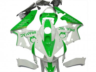 Best 2005-2006 Honda CBR600RR Motorcycle Fairings - White Light Green Pramac UK