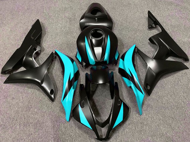 2007-2008 Honda CBR600RR Motorcycle Fairings - Cyan Blue Matte Black UK