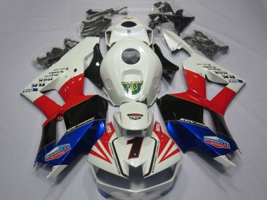 Best 2013-2023 Honda CBR600RR Motorcycle Fairings - White Red Blue Black Number 1 UK