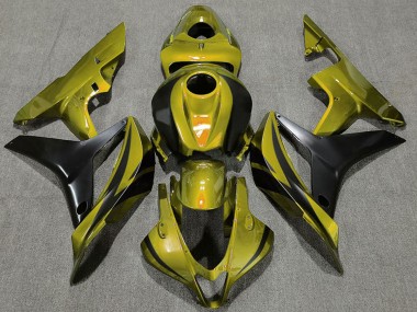Best 2007-2008 Honda CBR600RR Motorcycle Fairings - Gold Matte Black OEM Style UK