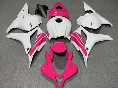 Best 2009-2012 Honda CBR600RR Motorcycle Fairings - White Pink Stripe UK