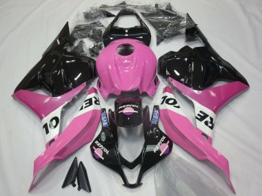 Best 2009-2012 Honda CBR600RR Motorcycle Fairings - Pink White Glossy Black Repsol UK