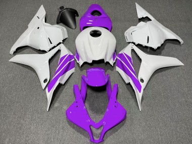 Best 2009-2012 Honda CBR600RR Motorcycle Fairings - White Purple Stripe UK