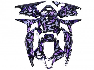 Best 2009-2012 Honda CBR600RR Motorcycle Fairing - Purple Silver Camouflage UK