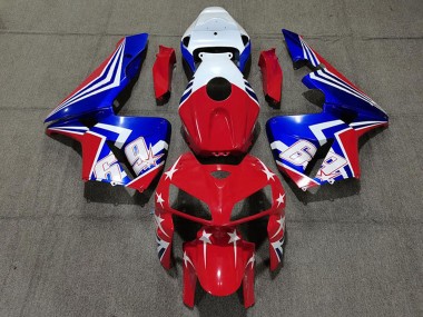Best 2005-2006 Honda CBR600RR Motorcycle Fairings - White Red Blue 69 UK