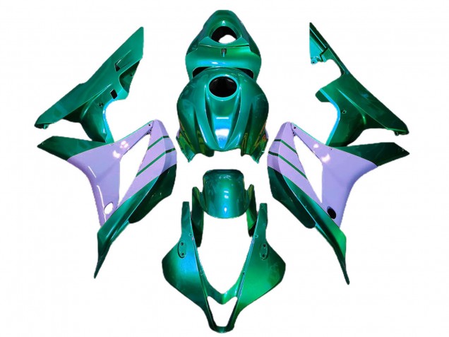 2007-2008 Honda CBR600RR Motorcycle Fairings - Turquoise Green Milky Purple UK