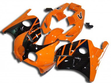 Best 1990-1998 Honda CBR250RR Motorcycle Fairings - Orange Glossy Black UK
