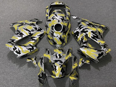 Best 2002-2013 Honda VFR 800 Motorcycle Fairings - Yellow Camouflage UK