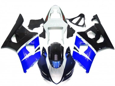 Best 2003-2004 Suzuki GSXR 1000 Motorcycle Fairings - White Blue Glossy Black UK