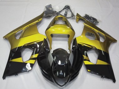 Best 2003-2004 Suzuki GSXR 1000 Motorcycle Fairings - Yellow Glossy Black UK