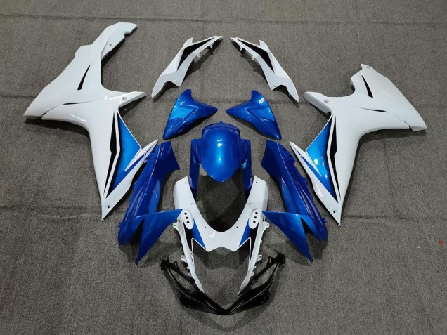 2011-2024 Suzuki GSXR 600 / GSXR 750 Motorcycle Fairing - White Blue UK