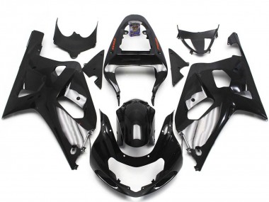 Best 2001-2003 Suzuki GSXR 600 / GSXR 750 Motorcycle Fairings - Glossy Black Silver UK