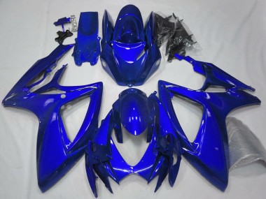 Best 2006-2007 Suzuki GSXR 600 / GSXR 750 Motorcycle Fairings - Glossy Blue Plain UK
