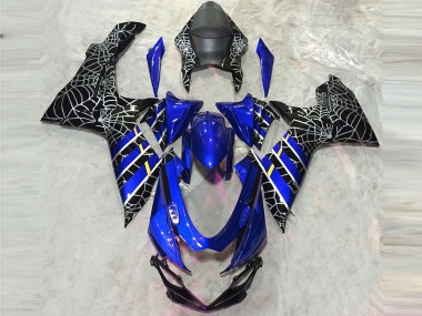 Best 2011-2024 Suzuki GSXR 600 / GSXR 750 Motorcycle Fairings - Blue Black Spider UK