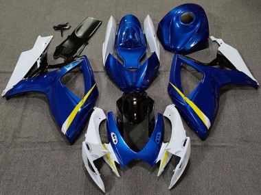 Best 2006-2007 Suzuki GSXR 600 / GSXR 750 Motorcycle Fairings - White Blue Yellow Black UK