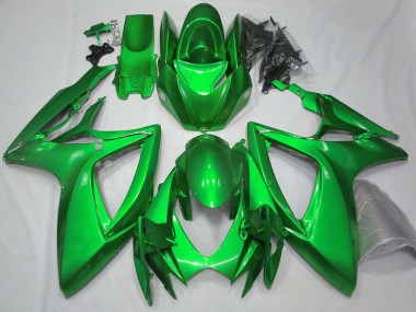 Best 2006-2007 Suzuki GSXR 600 / GSXR 750 Motorcycle Fairings - Glossy Green Plain UK