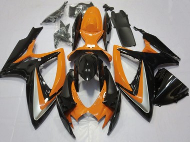 Best 2006-2007 Suzuki GSXR 600 / GSXR 750 Motorcycle Fairing - Orange Glossy Black UK