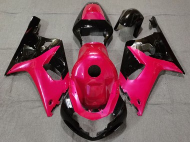 Best 2001-2003 Suzuki GSXR 600 / GSXR 750 Motorcycle Fairings - Pink Glossy Black UK