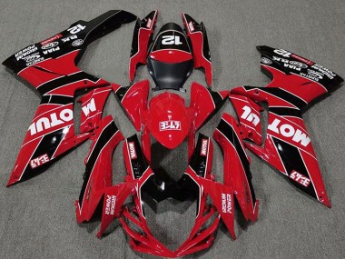 Best 2011-2024 Suzuki GSXR 600 / GSXR 750 Motorcycle Fairings - Red Black Motul UK
