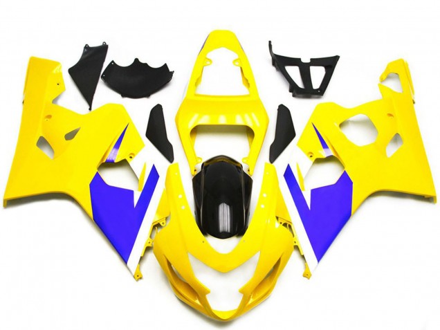 2004-2005 Suzuki GSXR 600 / GSXR 750 Motorcycle Fairings - Yellow Blue White Glossy Black UK