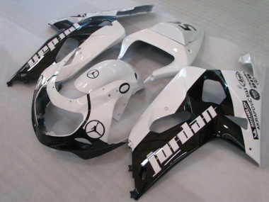 Best 2001-2003 Suzuki GSXR 600 / GSXR 750 Motorcycle Fairings - White Glossy Black Jordan Michelin UK