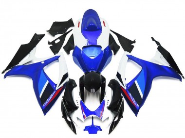 Best 2006-2007 Suzuki GSXR 600 / GSXR 750 Motorcycle Fairings - Blue White Red Glossy Black OEM Style UK