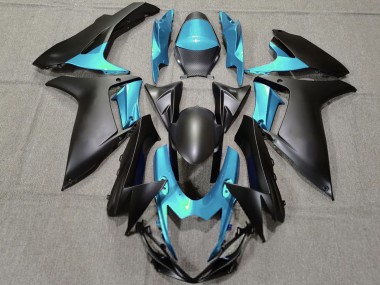 Best 2011-2024 Suzuki GSXR 600 / GSXR 750 Motorcycle Fairings - Light Blue Matte Black UK