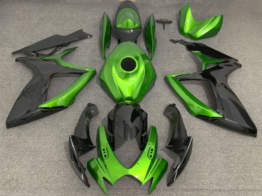Best 2006-2007 Suzuki GSXR 600 / GSXR 750 Motorcycle Fairings - Green Black UK