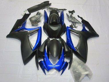 Best 2006-2007 Suzuki GSXR 600 / GSXR 750 Motorcycle Fairings - Matte Black Blue UK