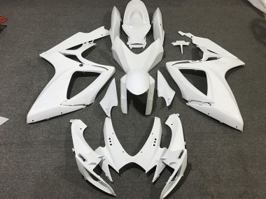 Best 2006-2007 Suzuki GSXR 600 / GSXR 750 Motorcycle Fairings - White UK